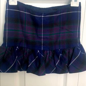 Girls Ralph Lauren blue/purple plaid skirt, sz 4T